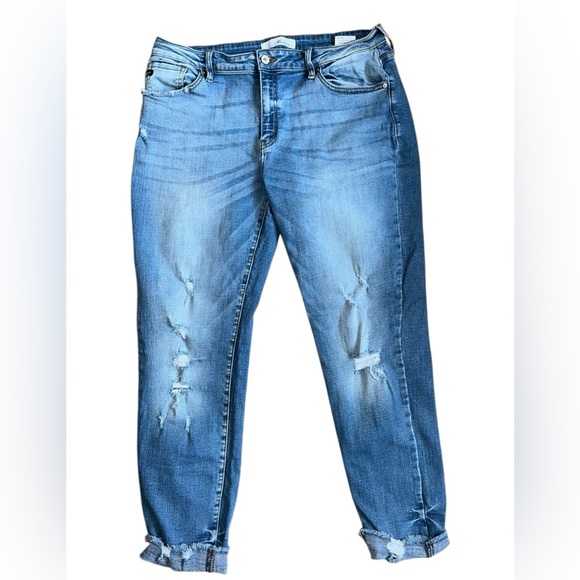 KanCan Distressed Cuffed Jeans – Size 15/31 - Picture 1 of 4